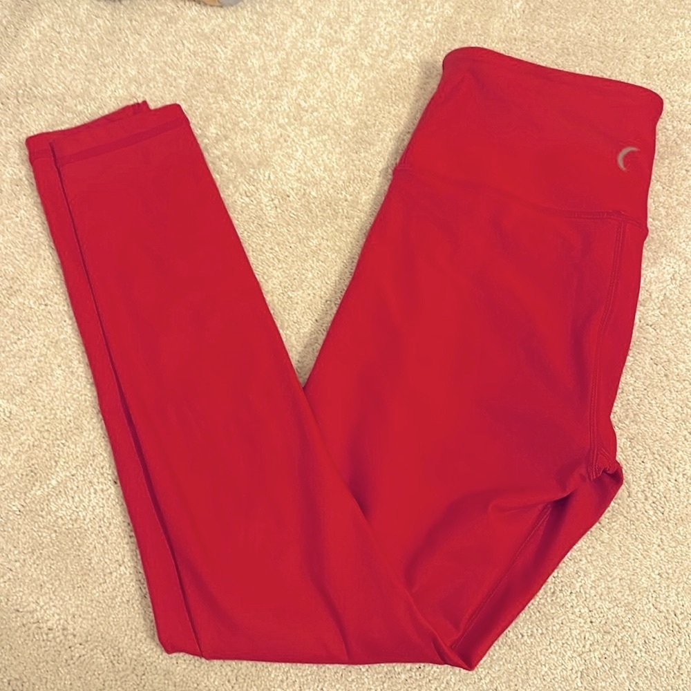 Zyia Light N Tight Shiny Red Leggings